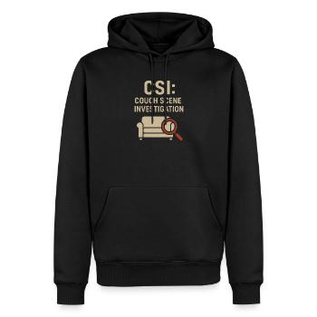 Couch Scene Investigation – Funny True Crime - Men’s Premium Organic Hoodie - black - Front - Nico (187cm)