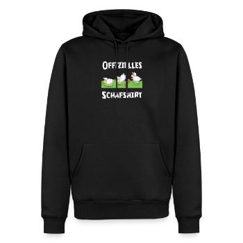 Offizielles Schafshirt Lämmer Trio - Männer Premium Bio Hoodie - Schwarz - Vorne - Nico (187cm)