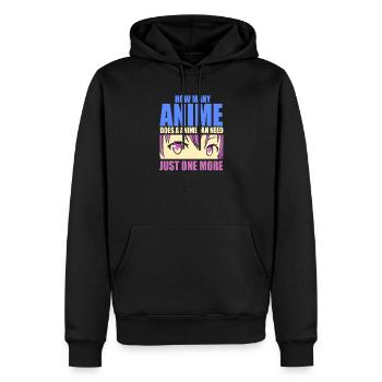 Anime Manga Otaku Kawaii Japon Cosplay Bande dessinée - Sweat à capuche Premium bio Homme - noir - Devant - Nico (187cm)