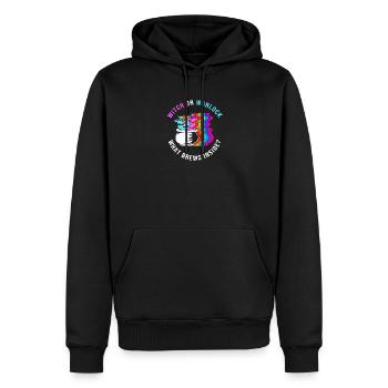 Révélation du sexe Halloween - Sweat à capuche Premium bio Homme - noir - Devant - Nico (187cm)