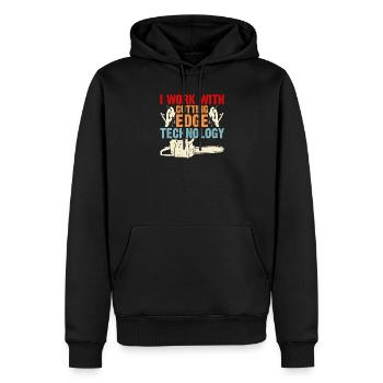 Ébéniste Ébéniste Cadeau Menuisier - Sweat à capuche Premium bio Homme - noir - Devant - Nico (187cm)