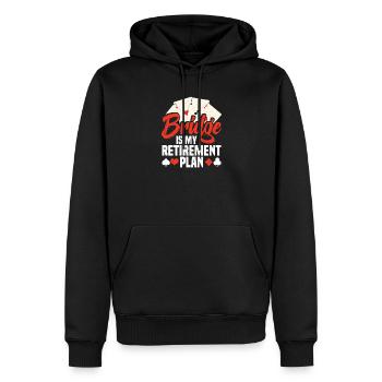 Bridge Ist Mein Ruhestandsplan - Männer Premium Bio Hoodie - Schwarz - Vorne - Nico (187cm)