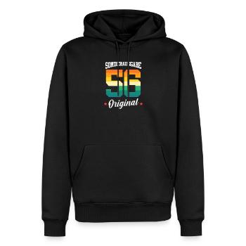 56 Geburtstag - Männer Premium Bio Hoodie - Schwarz - Vorne - Nico (187cm)