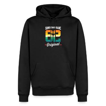 62 Geburtstag - Männer Premium Bio Hoodie - Schwarz - Vorne - Nico (187cm)