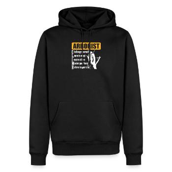Ébéniste Ébéniste Cadeau Menuisier - Sweat à capuche Premium bio Homme - noir - Devant - Nico (187cm)