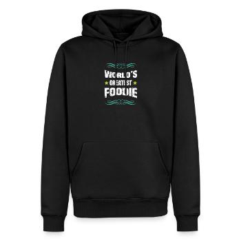 Weltbester Foodie - Männer Premium Bio Hoodie - Schwarz - Vorne - Nico (187cm)