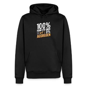 Scuola di Cani Amante dei Cani Addestratore di Cani - Felpa con cappuccio ecologica premium da uomo - nero - Fronte - Nico (187cm)