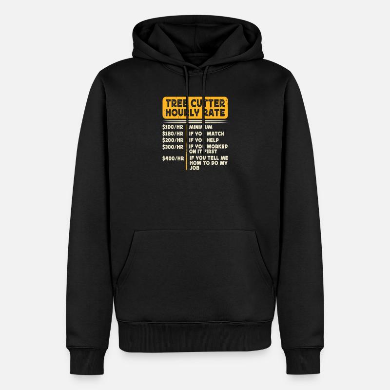 Baumpfleger Holzarbeiter Waldarbeiter Geschenk - Männer Premium Bio Hoodie - Schwarz