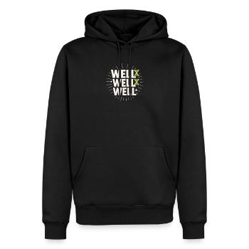 Nun, Jamaika-Flagge, lustiges jamaikanisches Sprichwort - Männer Premium Bio Hoodie - Schwarz - Vorne - Nico (187cm)