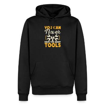 Cadeau de technicien en mécatronique mécanique automobile - Sweat à capuche Premium bio Homme - noir - Devant - Nico (187cm)