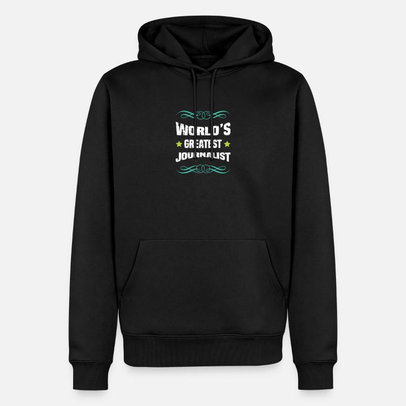 Weltbester Journalist - Männer Premium Bio Hoodie - Schwarz