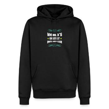 Weltbester Influencer - Männer Premium Bio Hoodie - Schwarz - Vorne - Nico (187cm)
