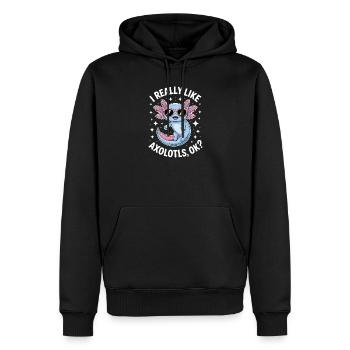 Axolotl Dire Axolotls Drôle Axolotl Cadeau - Sweat à capuche Premium bio Homme - noir - Devant - Nico (187cm)