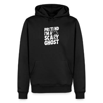 Tu so, als wäre ich ein gruseliger Geist - Männer Premium Bio Hoodie - Schwarz - Vorne - Nico (187cm)