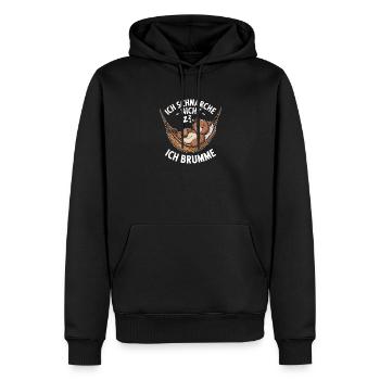 Ich Schnarche Nicht Ich Brumme Bär - Männer Premium Bio Hoodie - Schwarz - Vorne - Nico (187cm)