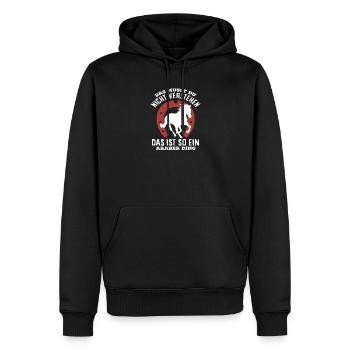 Pferdemädchen Reiten Ponyfans Reiter Araber Ding - Männer Premium Bio Hoodie - Schwarz - Vorne - Nico (187cm)