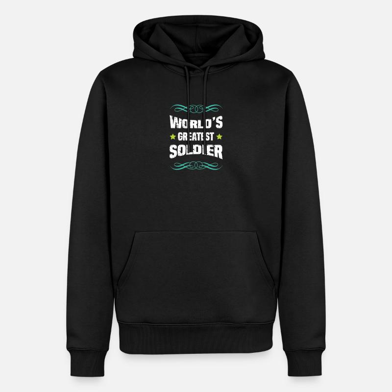 Weltbester Soldat - Männer Premium Bio Hoodie - Schwarz