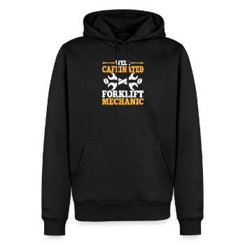 Mechanic Mechatronics Technician Handyman Gift - Men’s Premium Organic Hoodie - black - Front - Nico (187cm)