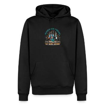 Guitare Guitariste Musicien Guitariste - Sweat à capuche Premium bio Homme - noir - Devant - Nico (187cm)