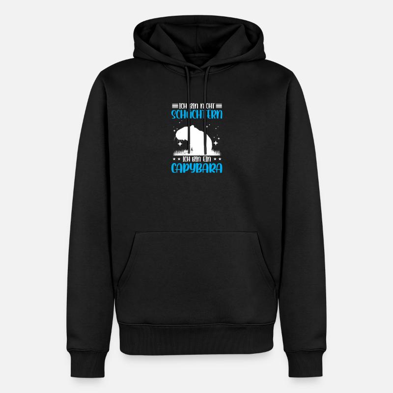 Capybara pas timide capybara - Sweat à capuche Premium bio Homme - noir