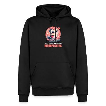 Spechte Specht - Männer Premium Bio Hoodie - Schwarz - Vorne - Nico (187cm)