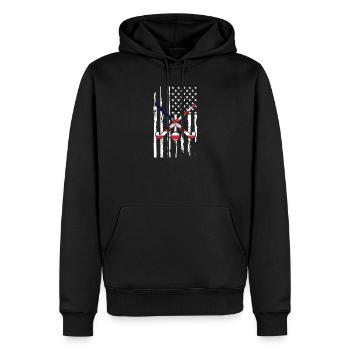 Hockey sur glace Hockey Hockey Joueur de hockey - Sweat à capuche Premium bio Homme - noir - Devant - Nico (187cm)