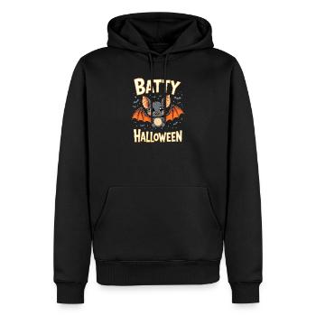 Bat Costume Batty Halloween Cute Funny - Men’s Premium Organic Hoodie - black - Front - Nico (187cm)