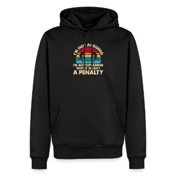 Hockey Hockey sur glace Cadeau pour joueur de hockey sur glace - Sweat à capuche Premium bio Homme - noir - Devant - Nico (187cm)