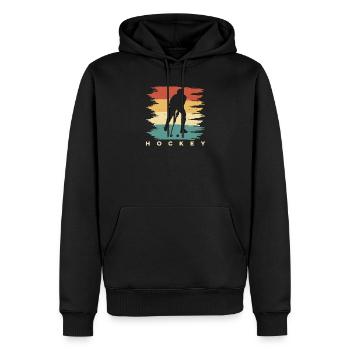 Hockey Hockey sur glace Cadeau pour joueur de hockey sur glace - Sweat à capuche Premium bio Homme - noir - Devant - Nico (187cm)