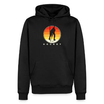 Hockey Hockey sur glace Cadeau pour joueur de hockey sur glace - Sweat à capuche Premium bio Homme - noir - Devant - Nico (187cm)