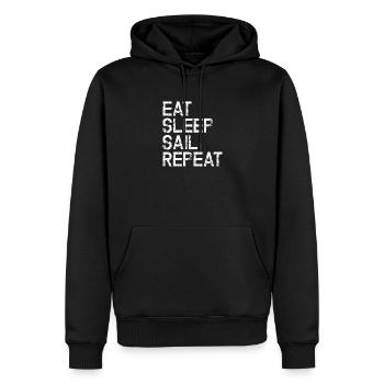 Nautic Design Eat Sleep Sail Repeat - Men’s Premium Organic Hoodie - black - Front - Nico (187cm)