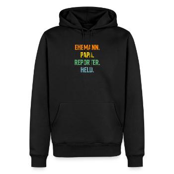 Investigativer Reporter Journalisten Ehemann Papa - Männer Premium Bio Hoodie - Schwarz - Vorne - Nico (187cm)