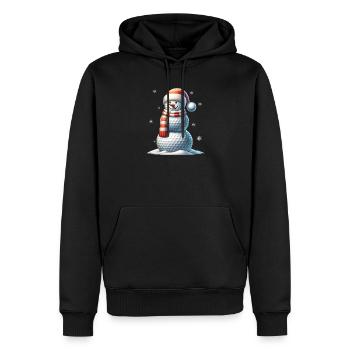 GOlf Christmas Sports Santa Claus - Men’s Premium Organic Hoodie - black - Front - Nico (187cm)