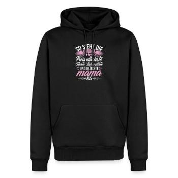 So Sieht Die Tollste Und Klügste Mama Aus - Männer Premium Bio Hoodie - Schwarz - Vorne - Nico (187cm)