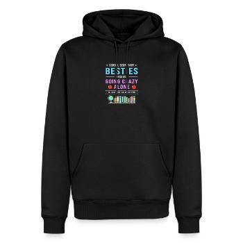 Secrétaire d’école Secrétaire d’école - Sweat à capuche Premium bio Homme - noir - Devant - Nico (187cm)