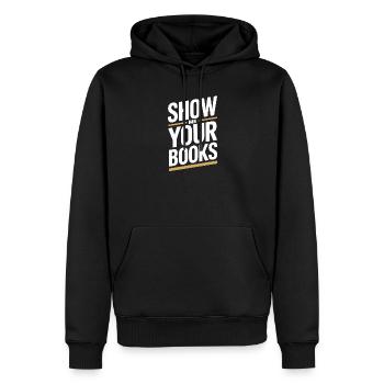 Montrez-moi vos livres Leseratte Buch Lesen Bücher - Sweat à capuche Premium bio Homme - noir - Devant - Nico (187cm)