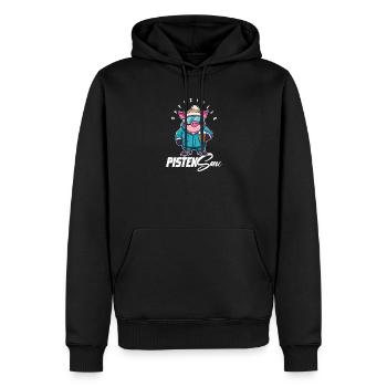 Pisten Sau Skibrille Apres Ski - Männer Premium Bio Hoodie - Schwarz - Vorne - Nico (187cm)