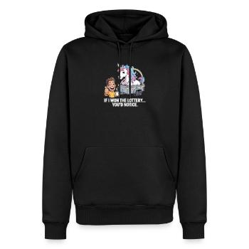 Funny If I Won The Lottery You’d Notice Yacht boat - Männer Premium Bio Hoodie - Schwarz - Vorne - Nico (187cm)