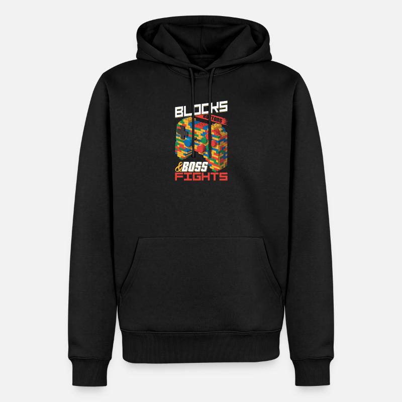 Building Blocks Gamer Gaming Brick Builder - Männer Premium Bio Hoodie - Schwarz