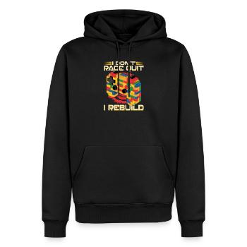 Building Blocks Gamer Gaming Brick Builder - Männer Premium Bio Hoodie - Schwarz - Vorne - Nico (187cm)