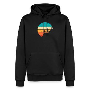 Randonnée Randonneur Alpiniste Cadeau - Sweat à capuche Premium bio Homme - noir - Devant - Nico (187cm)