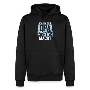 I'm the grandpa who always makes everything possible - Men’s Premium Organic Hoodie - black - Front - Nico (187cm)
