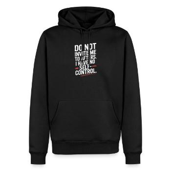 Do Not Invite Me To Afters Afterhour Club Feiern - Männer Premium Bio Hoodie - Schwarz - Vorne - Nico (187cm)