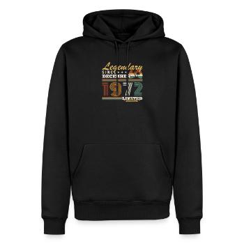 Dezember 1972 Vintage Geburtstagsgeschenk - Männer Premium Bio Hoodie - Schwarz - Vorne - Nico (187cm)
