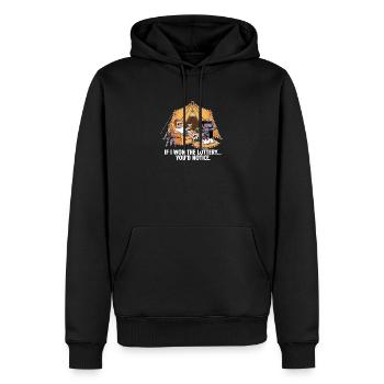 Funny If I Won The Lottery You’d Notice Yacht boat - Männer Premium Bio Hoodie - Schwarz - Vorne - Nico (187cm)