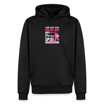 Handballspieler Handball Handballer Geschenke - Männer Premium Bio Hoodie - Schwarz - Vorne - Nico (187cm)