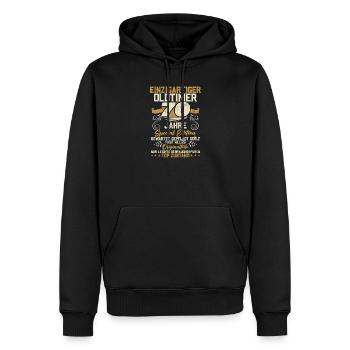 70 Jahre Einzigartiges Klassisches 70.Geburtstag - Männer Premium Bio Hoodie - Schwarz - Vorne - Nico (187cm)