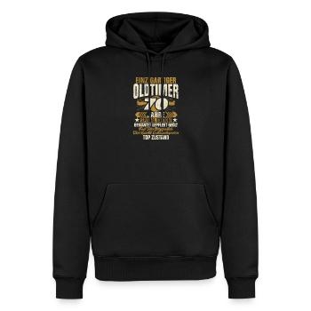 70 Jahre Einzigartiges Klassisches 70.Geburtstag - Männer Premium Bio Hoodie - Schwarz - Vorne - Nico (187cm)