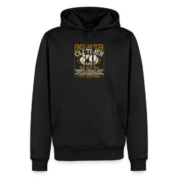 70 Jahre Einzigartiges Klassisches 70.Geburtstag - Männer Premium Bio Hoodie - Schwarz - Vorne - Nico (187cm)