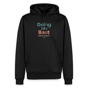 Selbstpflege, Heilung Im Gange, Ruhe, Weiches - Männer Premium Bio Hoodie - Schwarz - Vorne - Nico (187cm)